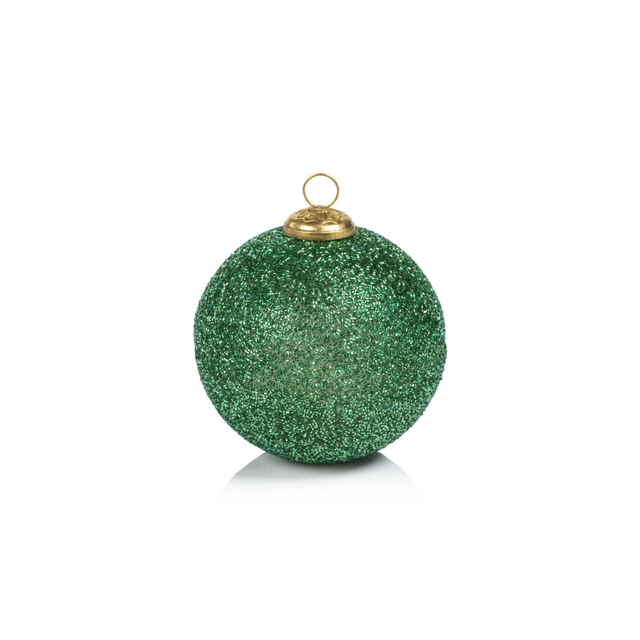 Glitter Ornament Scented Candle - Green