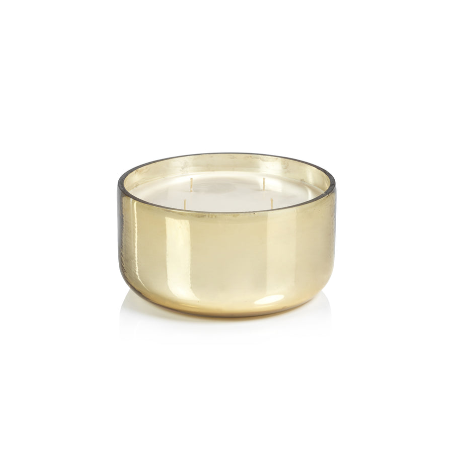 Siberian Fir Scented Candle Jar - Gold - Candles by Carlyle Avenue