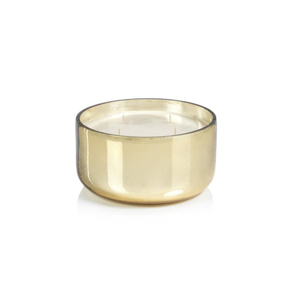 Siberian Fir Scented Candle Jar - Gold - Candles by Carlyle Avenue