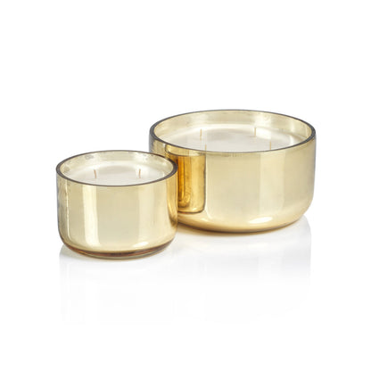 Siberian Fir Scented Candle Jar - Gold - Candles by Carlyle Avenue