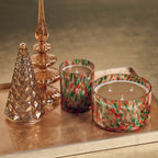Spangled Glass Scented Candle - Red, Green & Gold - Candles by Carlyle Avenue