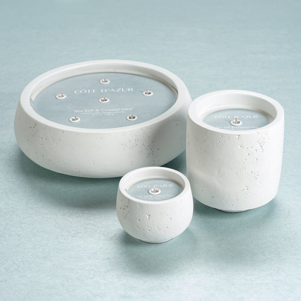 Côte d'Azur White Concrete Scented Candle - Candles by Carlyle Avenue