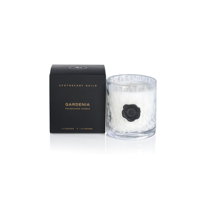 AG Opal Glass Candle - White - Gardenia - Candles by Carlyle Avenue
