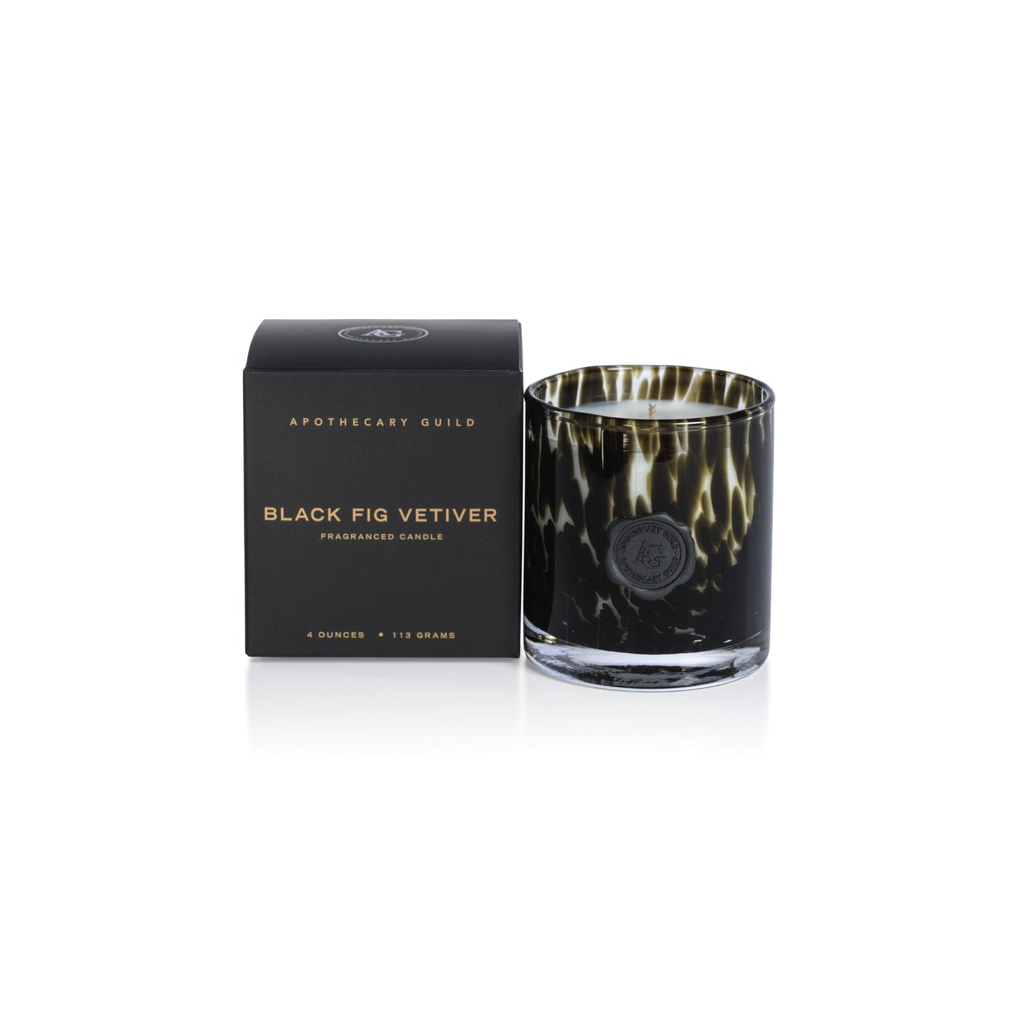 AG Opal Glass Candle - Black