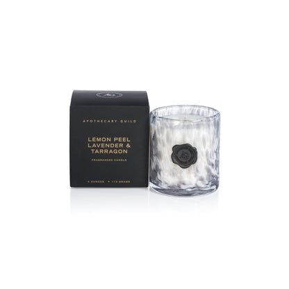 AG Opal Glass Candle - Clear & Gray - Candles by Carlyle Avenue