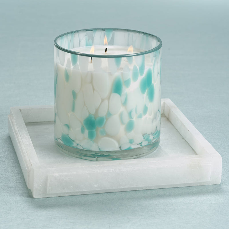 Sea Salt & Coastal Mist Blue Opal Scented Candle - Candles by Carlyle Avenue