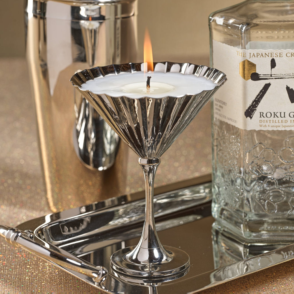 Vendôme Scented Martini Candle - Silver - Candles by Carlyle Avenue