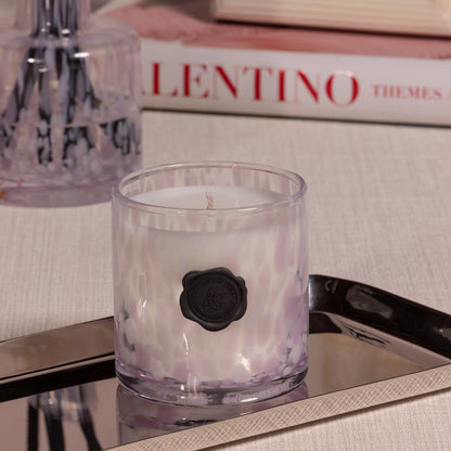 AG Opal Glass Candle - White & Pink - Elderflower Gin - Candles by Carlyle Avenue