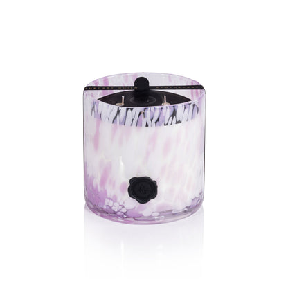 AG Opal Glass Candle - White & Pink - Elderflower Gin - Candles by Carlyle Avenue