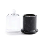 Marbella Scented Candle Jar with Cloche, featuring a unique marble jar and hand-blown glass cloche.