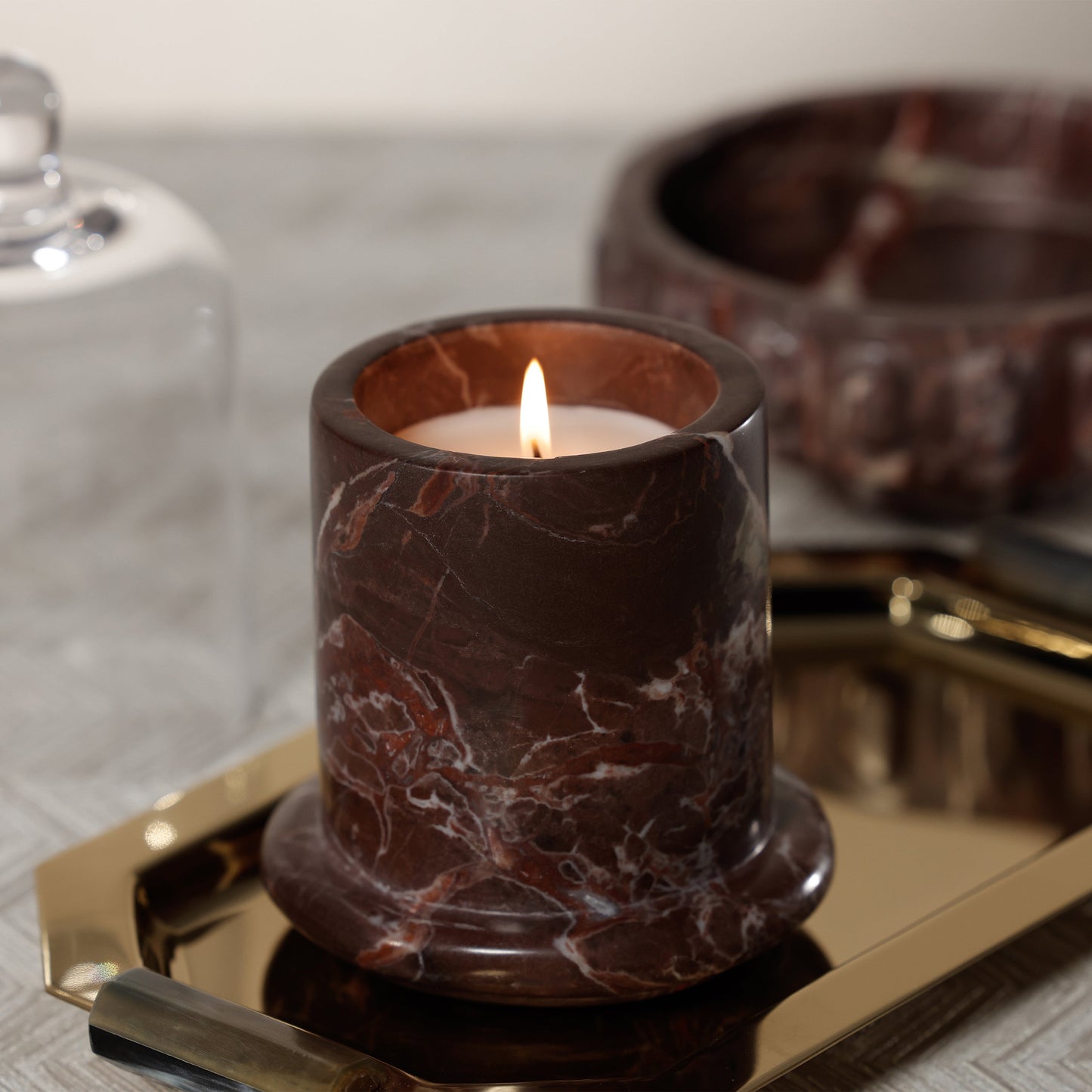 Marbella Scented Candle Jar with Cloche - PREORDER