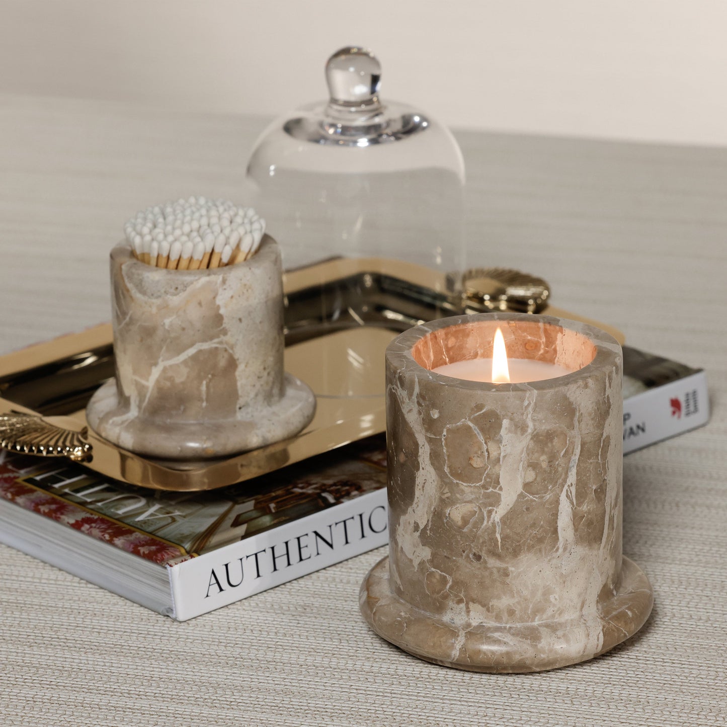 Marbella Scented Candle Jar with Cloche - PREORDER