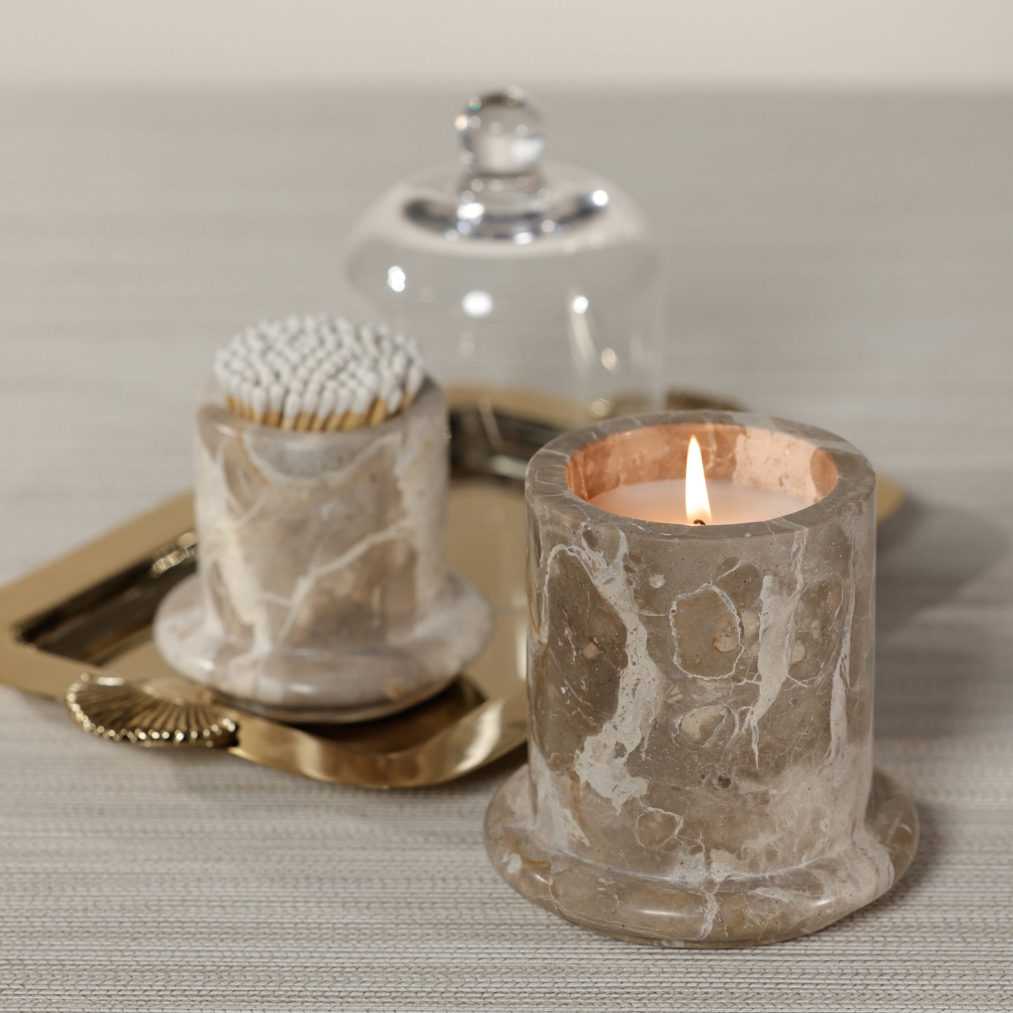 Marbella Scented Candle Jar with Cloche - PREORDER
