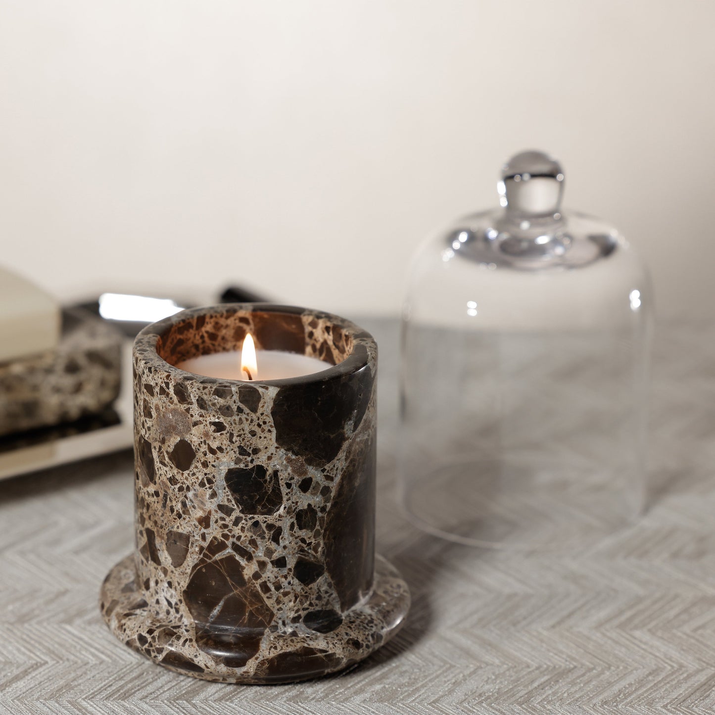 Marbella Scented Candle Jar with Cloche - PREORDER