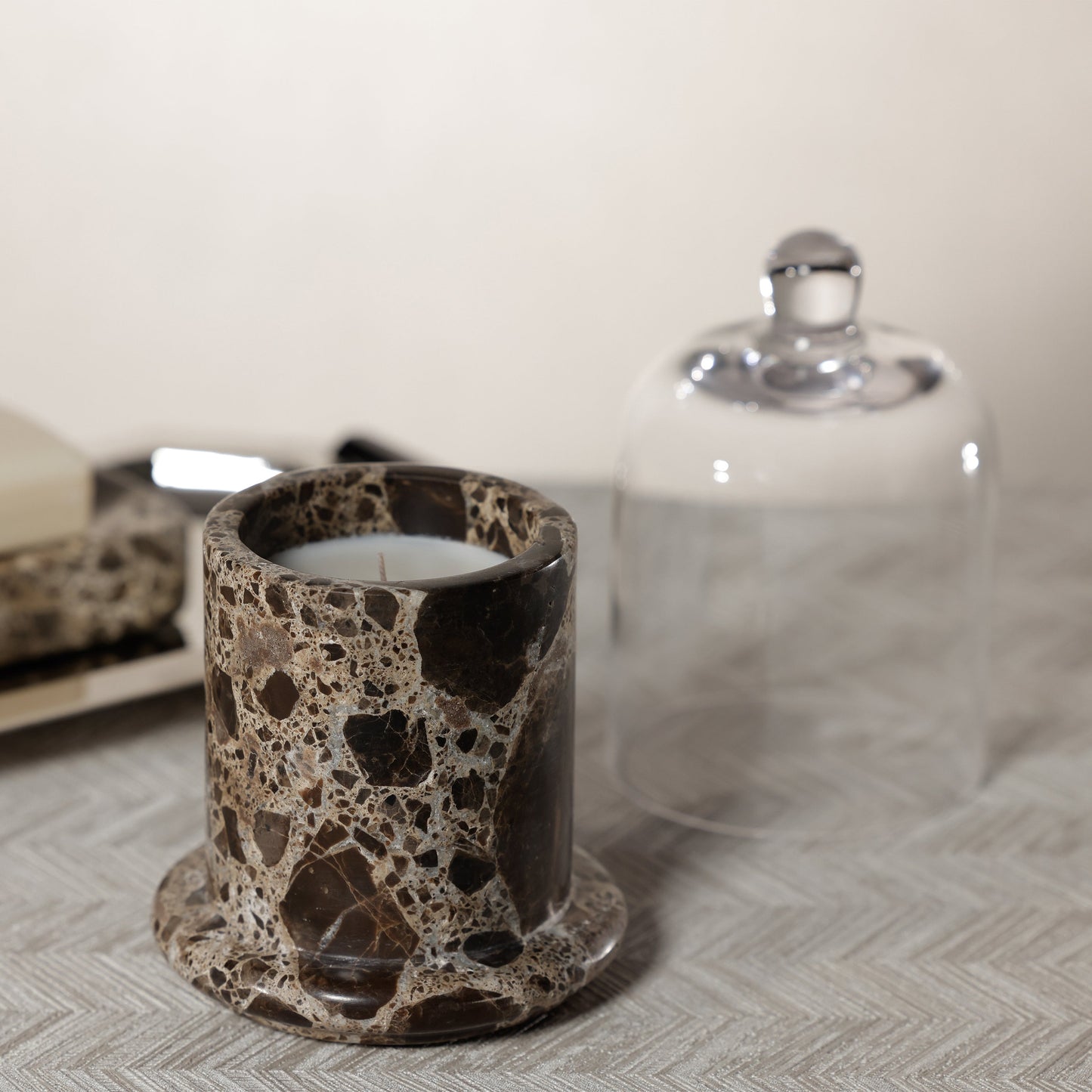 Marbella Scented Candle Jar with Cloche - PREORDER