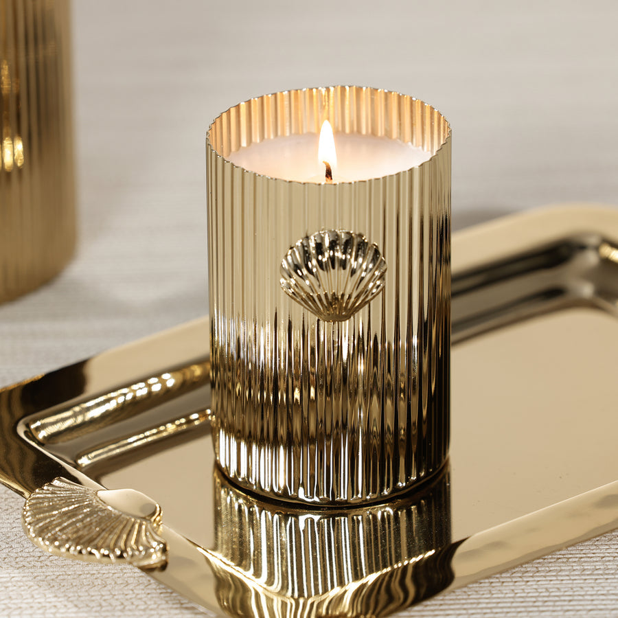 Cap Ferrat Fan Shell Design Candle in Gift Box