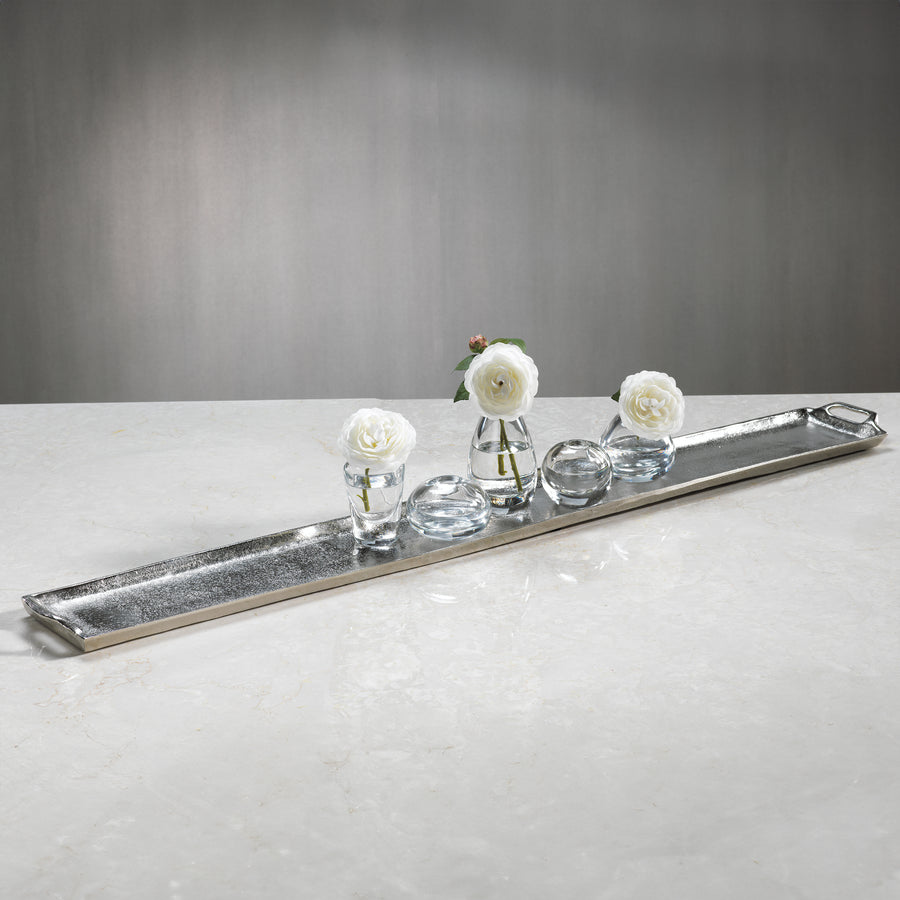 Silver Raw Nickel Long Tray - CARLYLE AVENUE