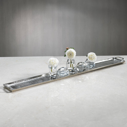 Silver Raw Nickel Long Tray - CARLYLE AVENUE