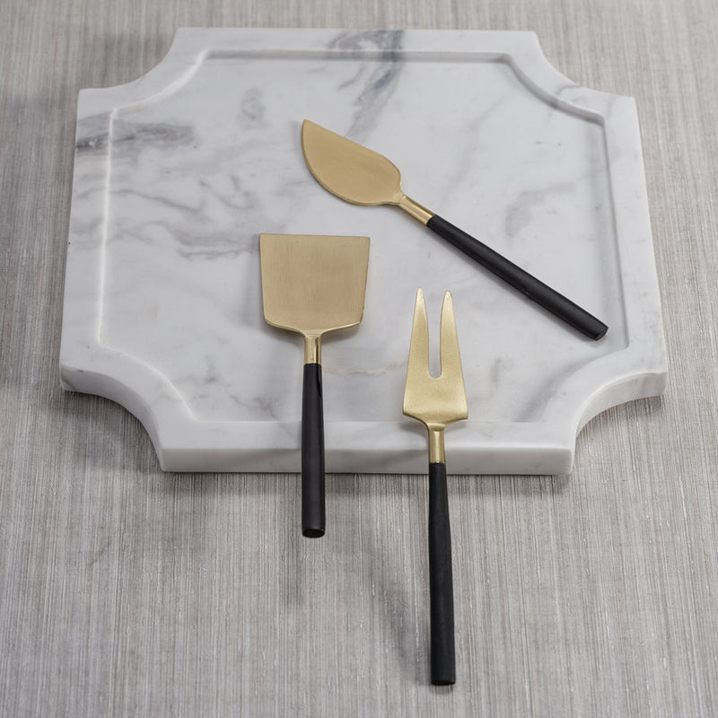 Matte Black & Gold Maxfield Cheese Boxed Set