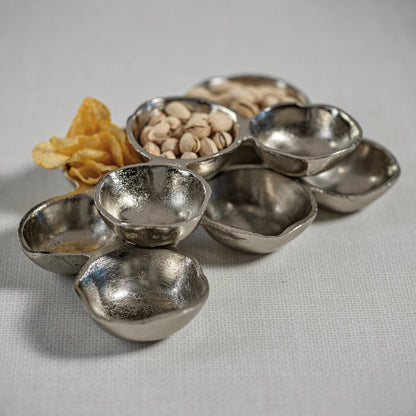 Small Cluster of Nine Serving Bowls - Nickel - Bowls, Trays by Carlyle Avenue