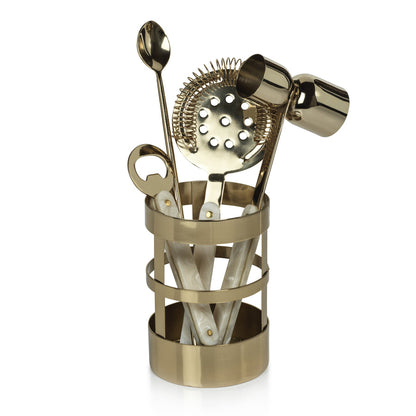 Knightsbridge 5 Piece Bar Set - Gold - Barware by Carlyle Avenue