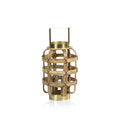 Palomar Bamboo with Brass Trim Lantern - Lantern by Carlyle Avenue