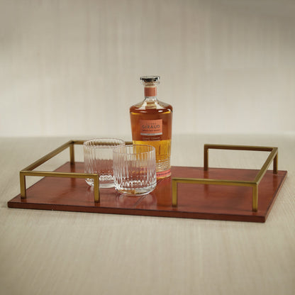 The Connaught Leather Bar Tray - Tray by Carlyle Avenue