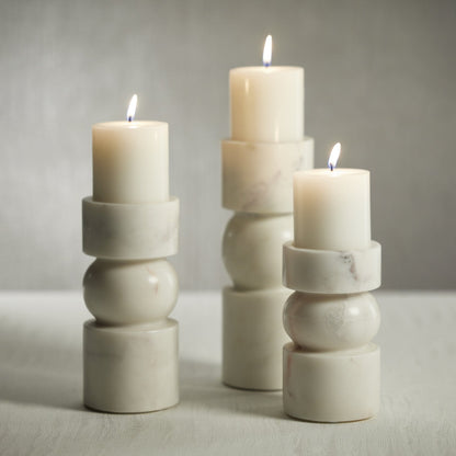 Marmar Marble Pillar Holder - Candle Holders by Carlyle Avenue
