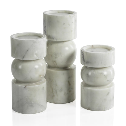 Marmar Marble Pillar Holder - Candle Holders by Carlyle Avenue
