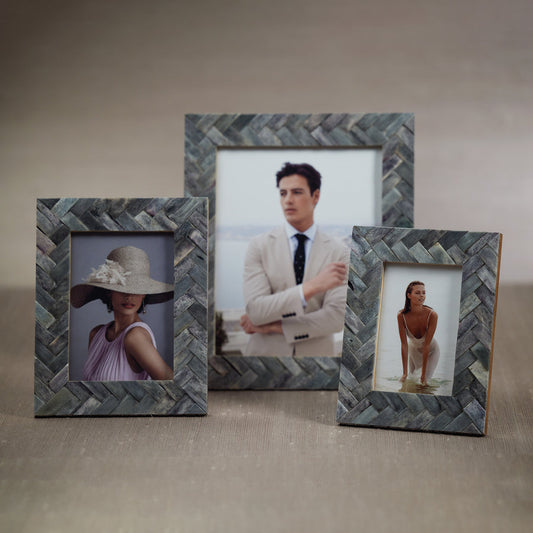 Mayfair Woven Bone Photo Frame