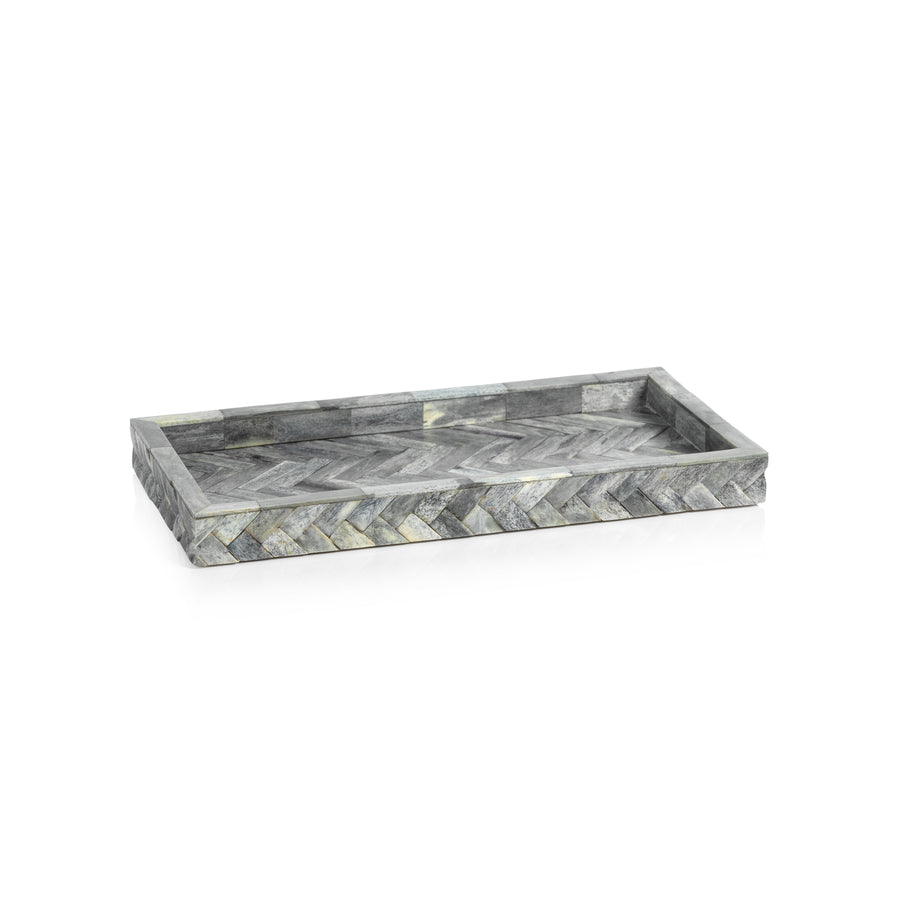Mayfair Woven Bone Tray - Trays by Carlyle Avenue