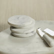 Soho White Marble Coasters, 2 Sets of 4