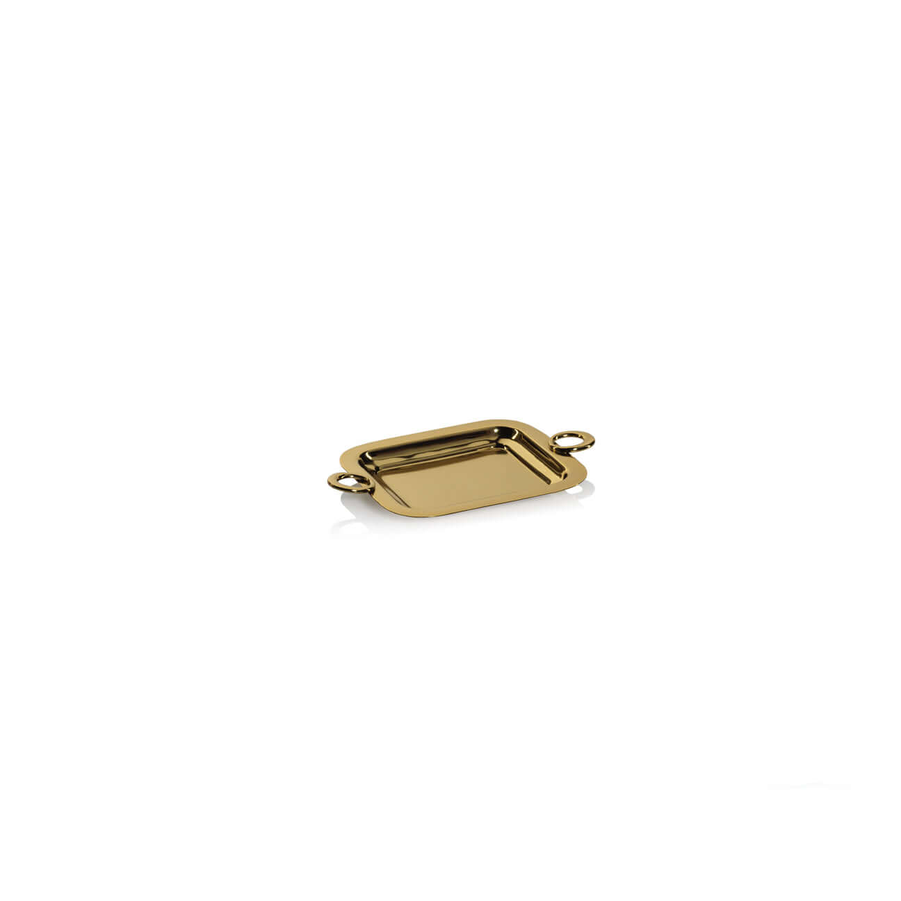 Bacardi Polished Brass Serving Tray - Gold - Trays by Carlyle Avenue