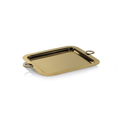 Bacardi Polished Brass Serving Tray - Gold - CARLYLE AVENUE