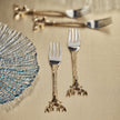 Set of 4 Stag's Head Hors D'oeuvre Forks