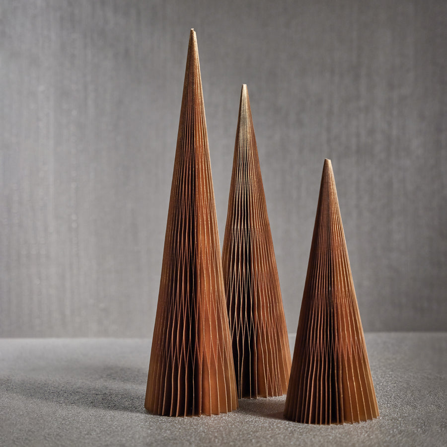 Wish Paper Decorative Cone Tree - Gold - Christmas Trees by Carlyle Avenue