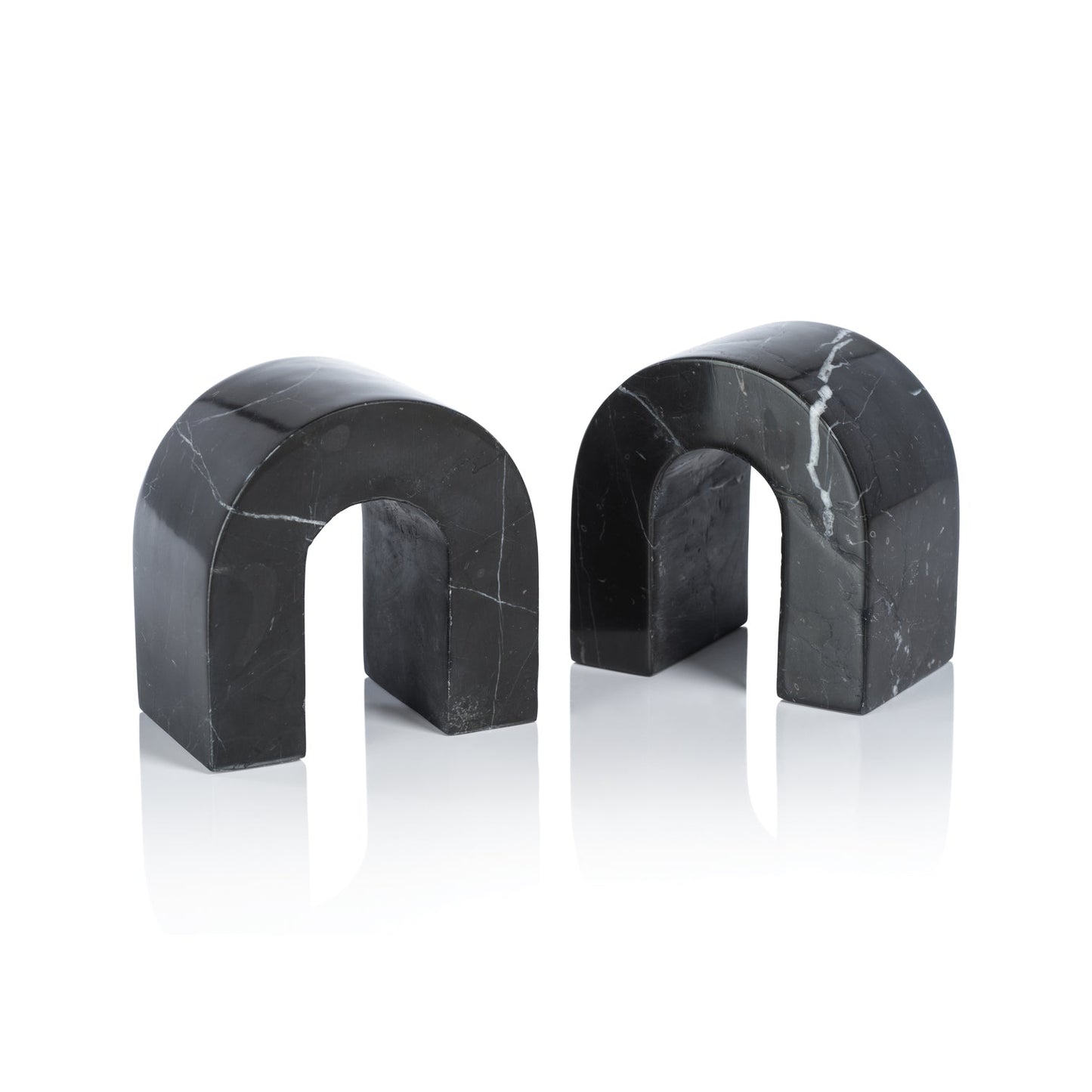 Marquino Marble Bookends - Set of 2 - Black