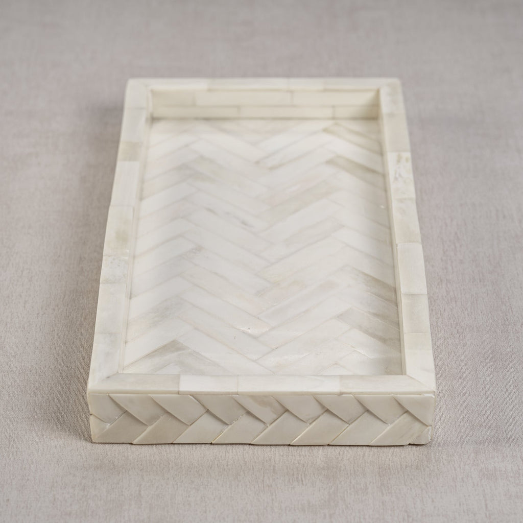 Bone Braided Tray - Small - Trays by Carlyle Avenue
