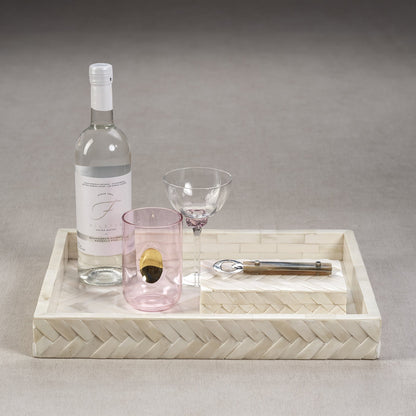 Bone Braided Tray - Large - Trays by Carlyle Avenue