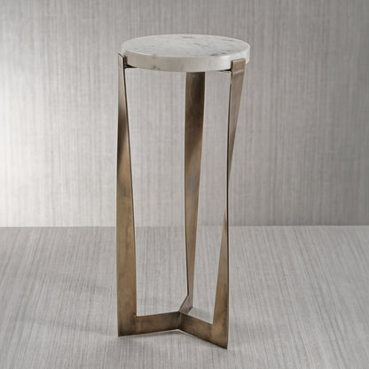 Costa Marble on Antique Brass Cocktail Table - Furniture by Carlyle Avenue