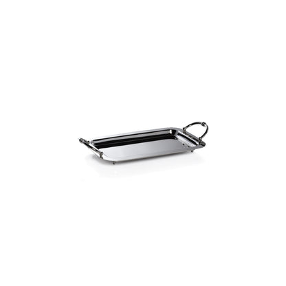 Manetta Steel & Brass Tray - Polished Nickel - 5 sizes - Trays by Carlyle Avenue