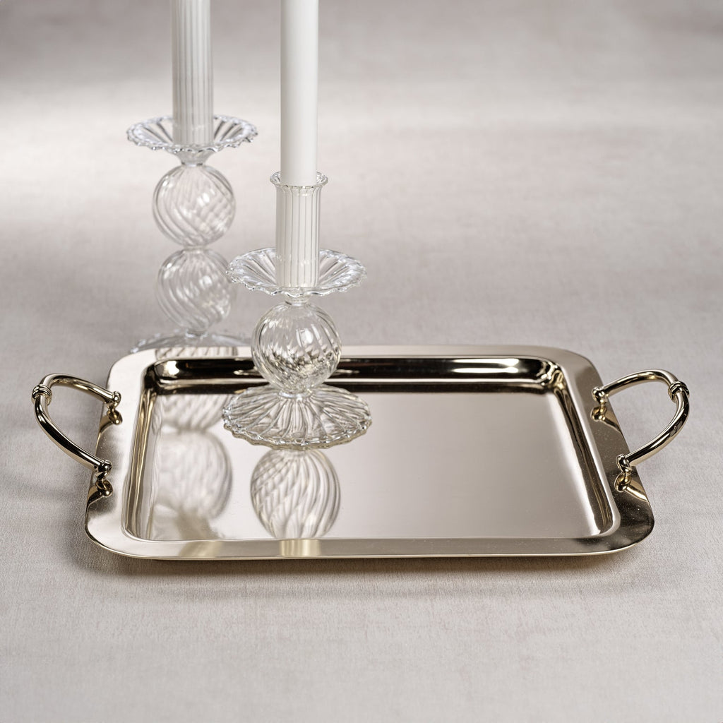 Manetta Steel & Brass Tray - Polished Gold - 5 sizes - Trays by Carlyle Avenue