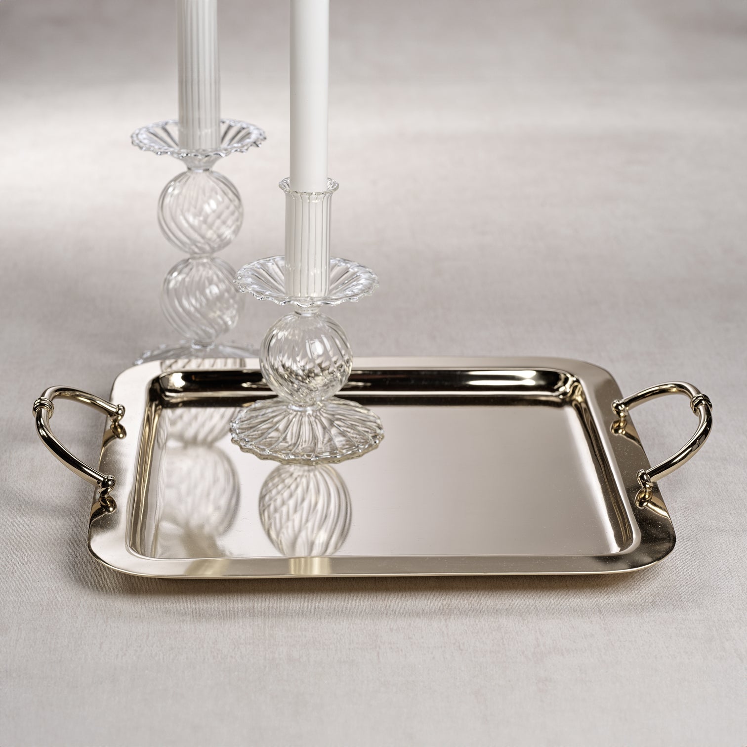 Manetta Steel & Brass Tray - Polished Gold - 5 sizes - Trays by Carlyle Avenue