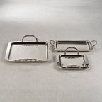 Manetta Steel & Brass Tray - Polished Nickel - Trays by Carlyle Avenue