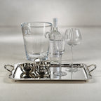 Manetta Steel & Brass Tray - Polished Nickel - Trays by Carlyle Avenue