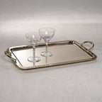Manetta Steel & Brass Tray - Polished Gold - 5 sizes - Trays by Carlyle Avenue
