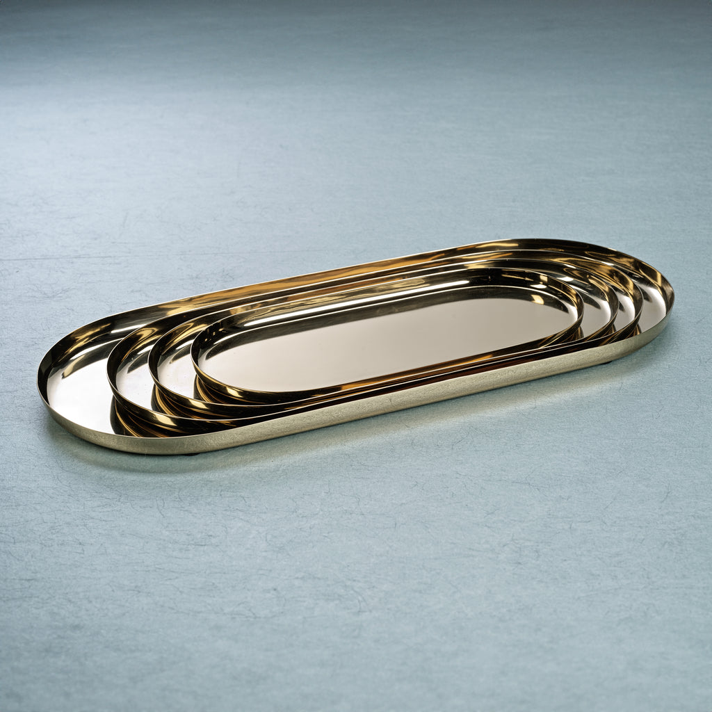 Park Lane Oval Tray - Gold - Trays by Carlyle Avenue