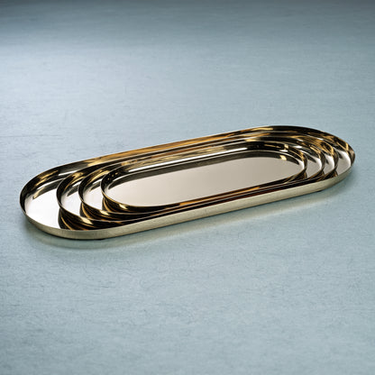 Park Lane Oval Tray - Gold - Trays by Carlyle Avenue