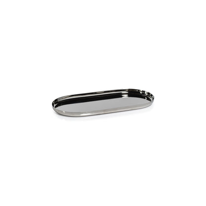Park Lane Oval Tray - Polished Nickel - Trays by Carlyle Avenue