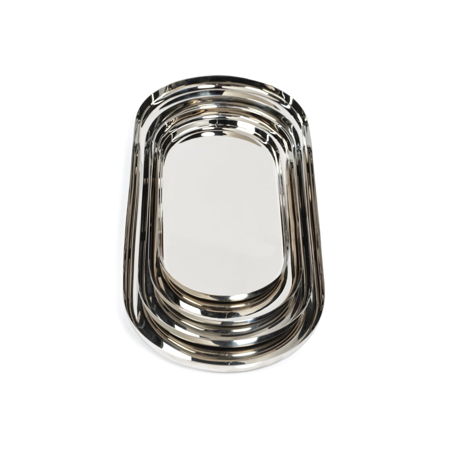 Park Lane Oval Tray - Polished Nickel